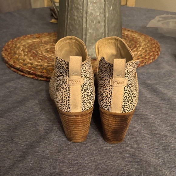 Toms Spotted Ankle Booties in Black and Tan - Picture 3 of 4